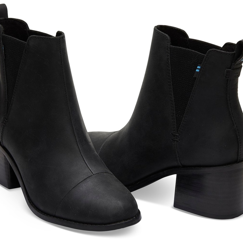 Black Leather Chelsea Boot